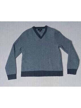 Express Wool And Cashmere Blend Sweater Womens Size Large Blue Vneck Super Soft